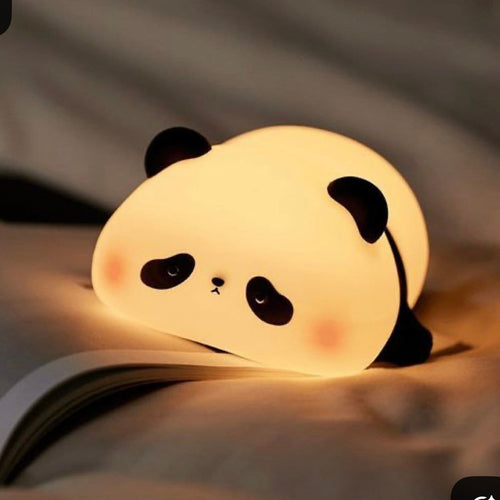 CUTE SILICON LED PANDA PLUSHY NIGHT LAMP USB RECHARGEABLE TOUCH CONTROL+ Type C cable