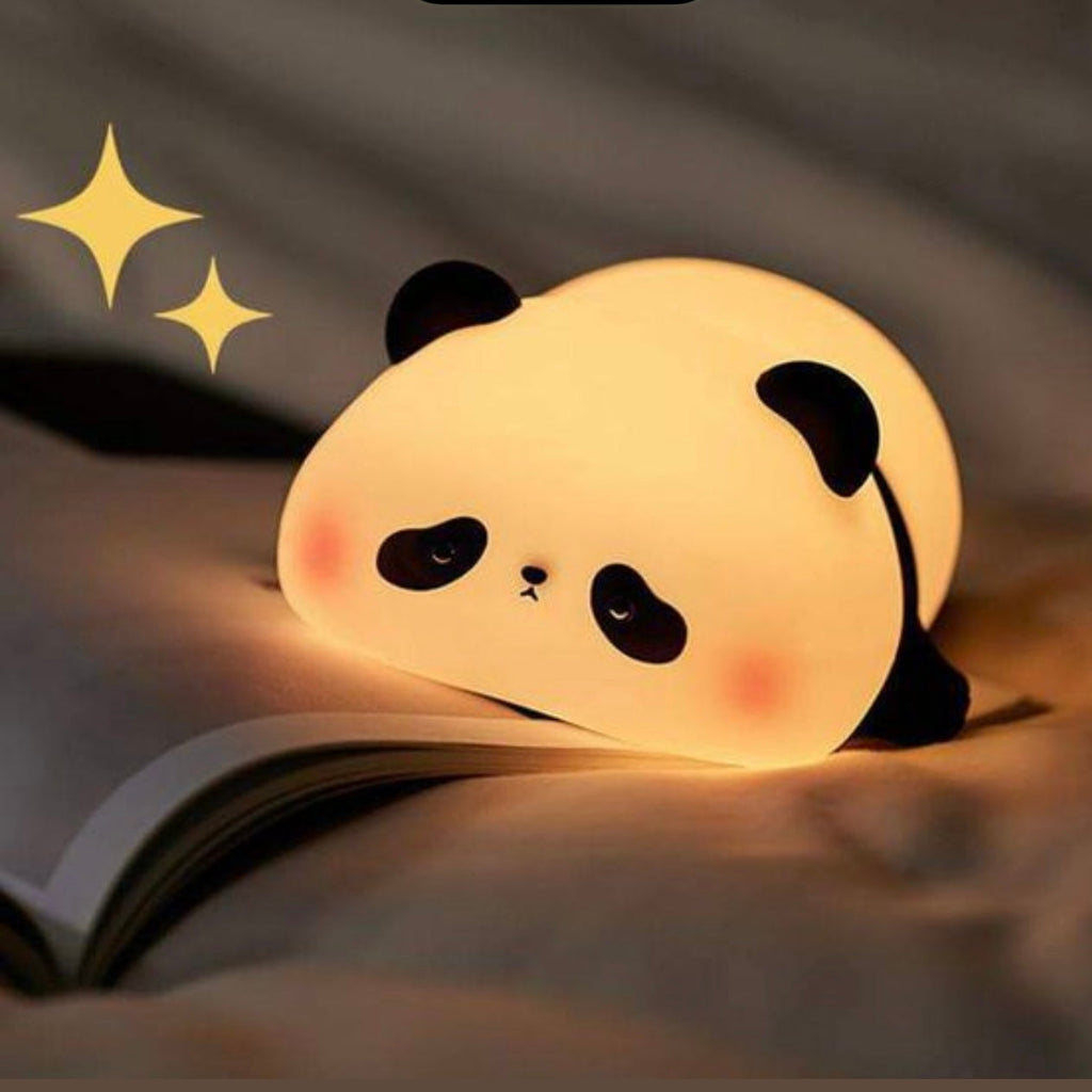 CUTE SILICON LED PANDA PLUSHY NIGHT LAMP USB RECHARGEABLE TOUCH CONTROL+ Type C cable
