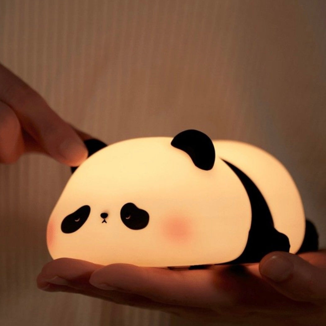 CUTE SILICON LED PANDA PLUSHY NIGHT LAMP USB RECHARGEABLE TOUCH CONTROL+ Type C cable