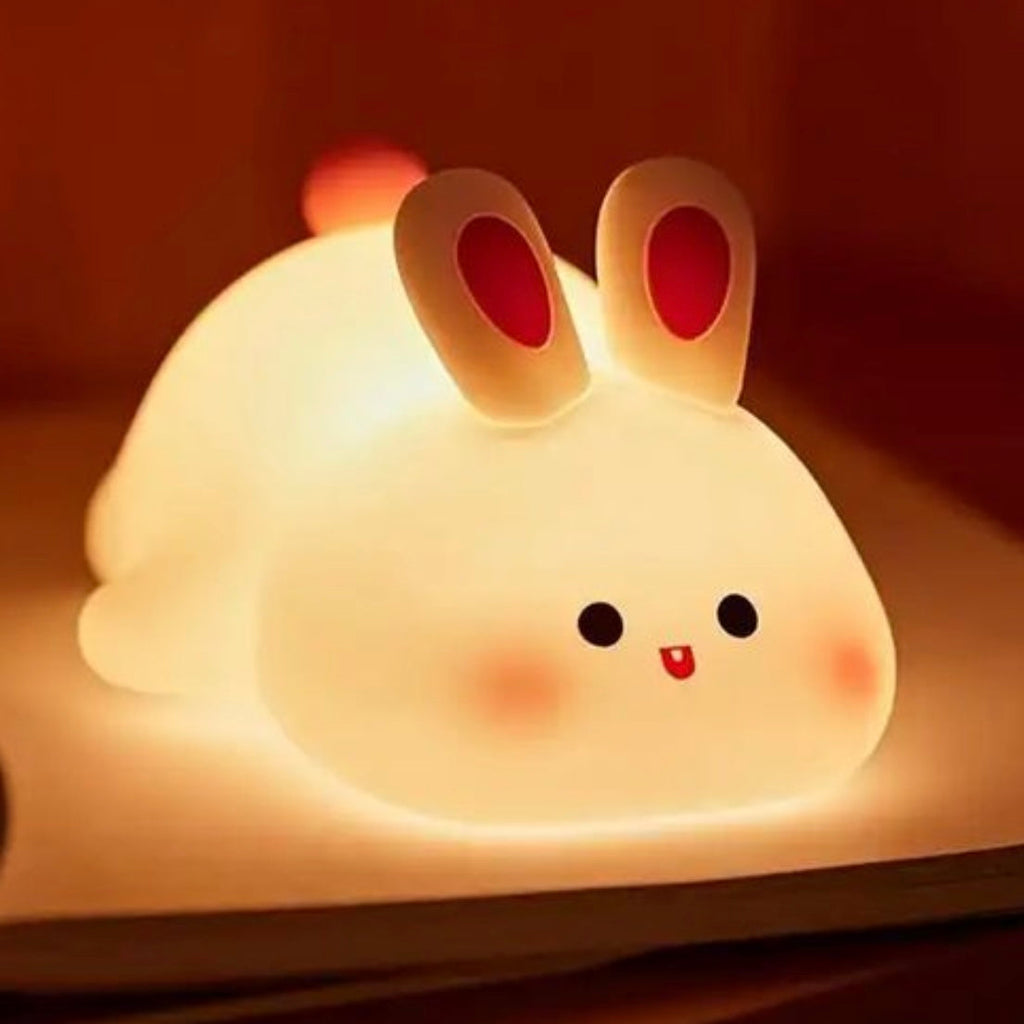 CUTE RABIT PLUSHY NIGHT LAMP USB RECHARGEABLE TOUCH CONTROL+ Type C cable