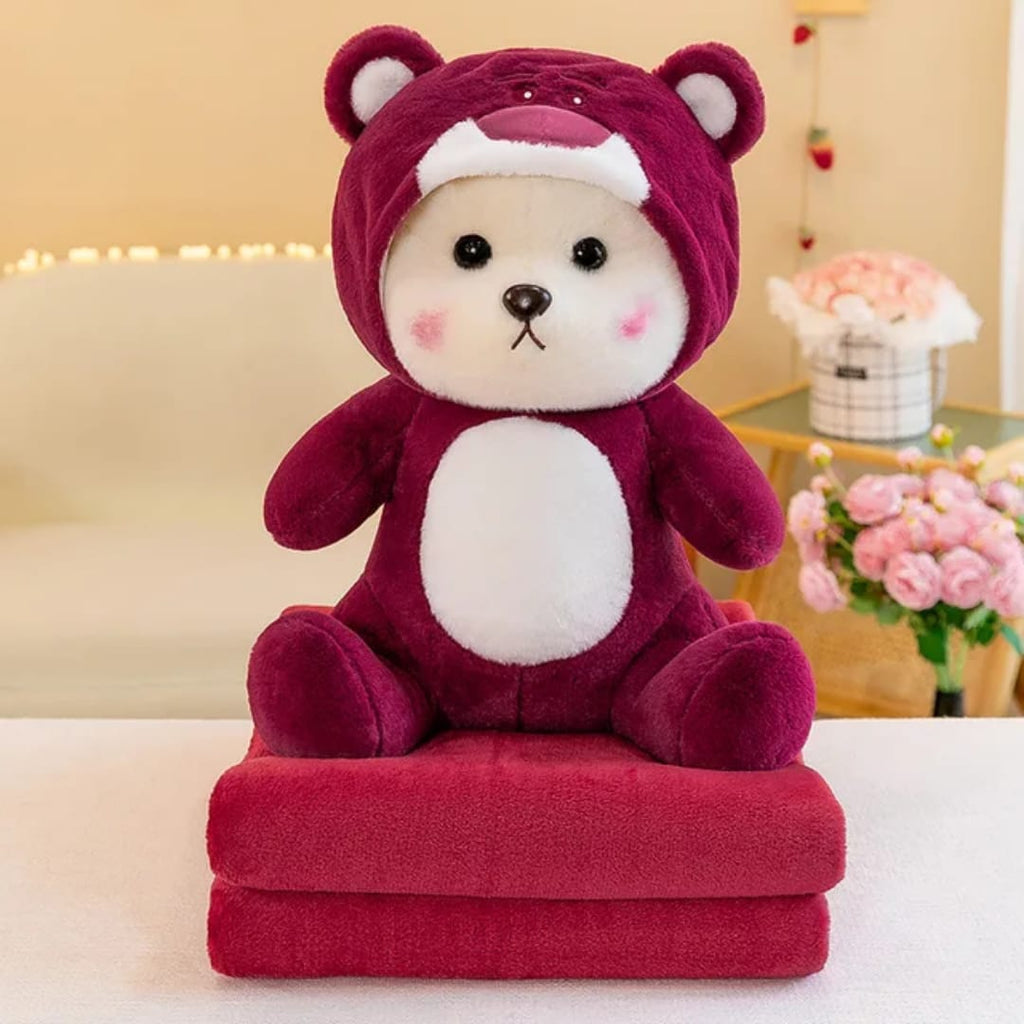 Soft Stuffed Teddy Bear With Cap